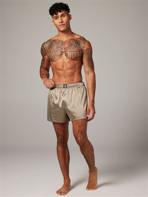 Savage X Satin Boxers In Brown Nude Savage X Fenty Uk United Kingdom