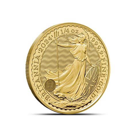 2024 British Britannia 1 4 Oz Gold Coin BU Provident Metals