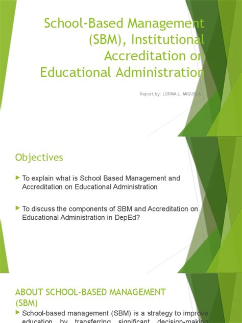 School-Based Management (SBM), Institutional Accreditation On | PDF ...