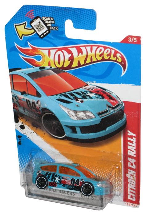 Hot Wheels Thrill Racers City Stunt Blue Citroen C Rally Toy Car Walmart