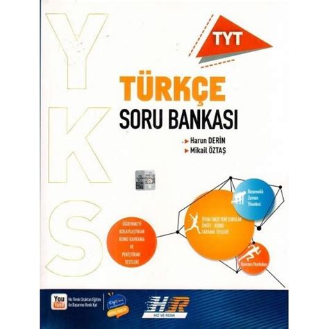 Hız ve Renk Yayınları TYT Türkçe Soru Bankası Harun Derin Kitabı