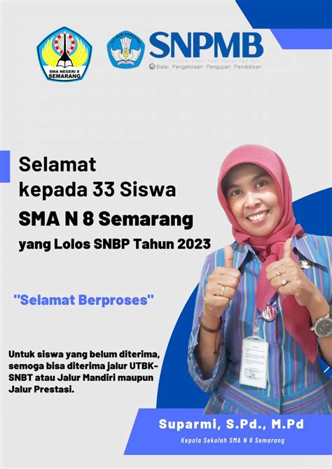 Selamat Dan Sukses Siswa Siswi Yang Lolos Snbp Sma Negeri