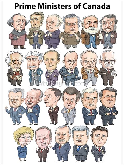 "Prime Ministers of Canada" Poster by MacKaycartoons | Redbubble