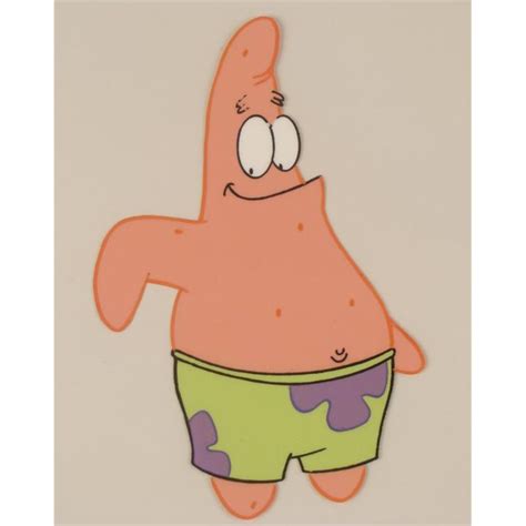 Production Patrick Reach Spongebob Cel Art Original