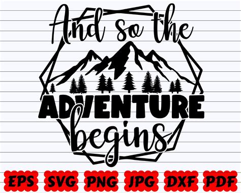 And So The Adventure Begins Svg Adventure Begins Svg Etsy