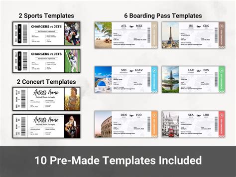 Editable Event Ticket Template Bundle, DIY Event Ticket, Custom Event ...