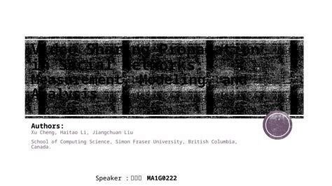 PPTX Authors Xu Cheng Haitao Li Jiangchuan Liu School Of Computing