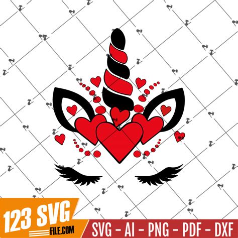 Valentines Unicorn Svg Unicorn Sublimation Heart Unicorn S Inspire