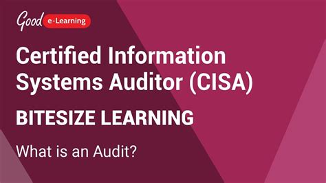 Certified Information Systems Auditor CISA Bitesize Learning What Is