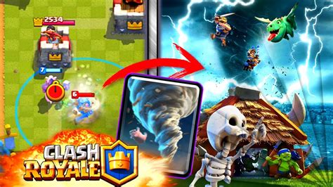 Baraja Con La Nueva Carta El Tornado Estrategia Con El Tornado Clash Royale Youtube