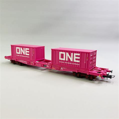 Miniature WAGON PORTE CONTENEUR S7B ONE SNCF 1 87 JOUEF