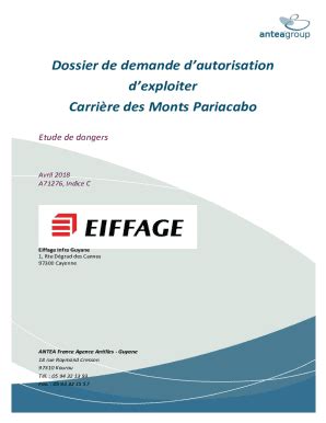 Remplissable En Ligne Dossier De Demande D Autorisation D Exploiter