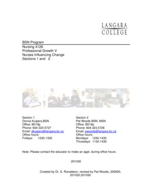 Fillable Online Langara Fall Archived Fax Email Print Pdffiller