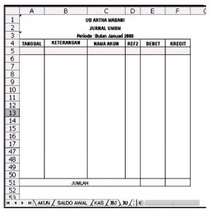 tasya: Membuat Jurnal dan neraca lajur dengan Excel