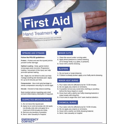 First Aid Hands Poster