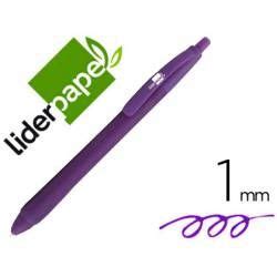 Boligrafo Gummy Touch Mm Retractil Violeta Marca Liderpapel