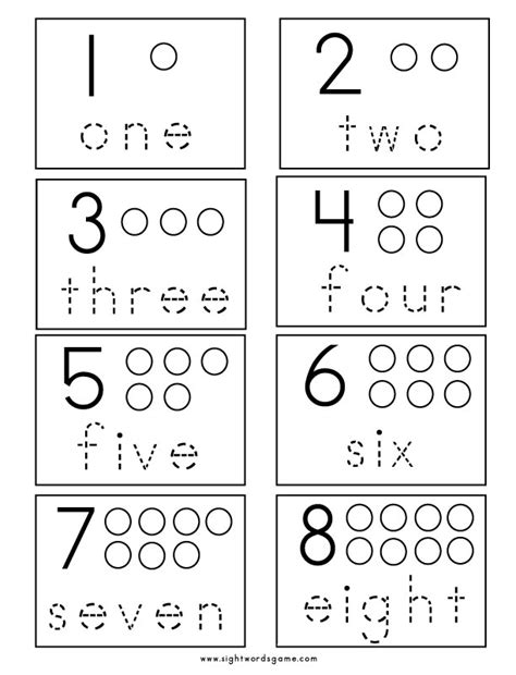 Number Words Worksheet For Kindergarten