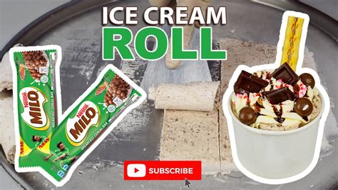 ASMR Milo Bar Chocolate Ice Cream Rolls Make It Fried Rolled Oddly