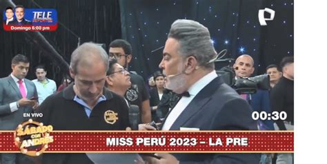 Video Presentador De Miss Per Despide A Productor En Plena Transmisi N