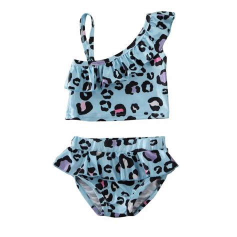 Leopardo Beb Bikini Set Verano Ni Os Ni A Traje De Ba O Bikini