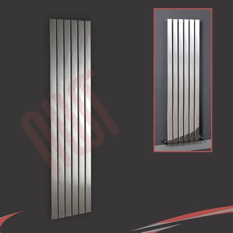 450mm W X 1800mm H Luna Chrome Vertical Radiator