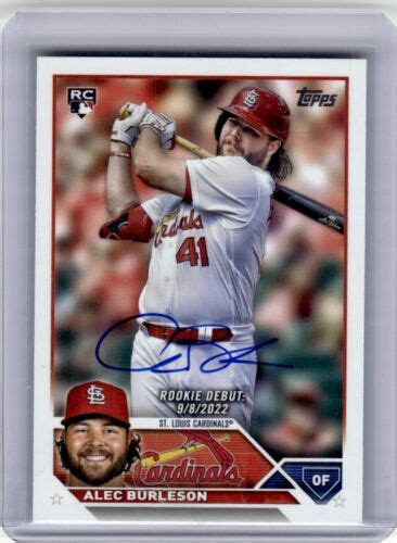 2023 Topps Chrome Rookie Autographs Alec Burleson RC Auto Cardinals