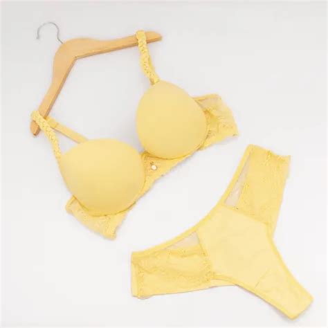 Conjunto Lingerie Duzani Mimo Na Primeira Compra Amarelo G Parcelamento Sem Juros