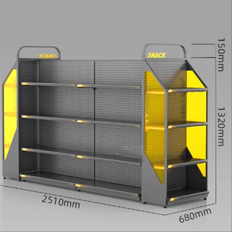 Supply Metal Convenience Store Snack Display Rack With Shelves