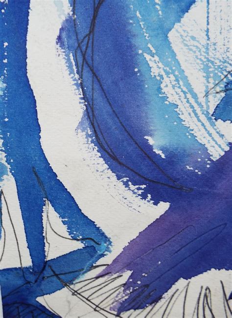 Original Watercolour Nude In Blue Circa Etsy