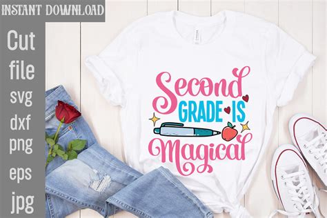 Second Grade Is Magical Svg Cut File Gráfico Por Simacrafts · Creative Fabrica