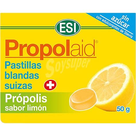 ESI Propolaid Pastillas Blandas Suizas Con Propolis Sabor Limon Sin