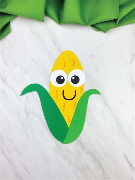 Easy Corn Craft For Preschoolers Free Template