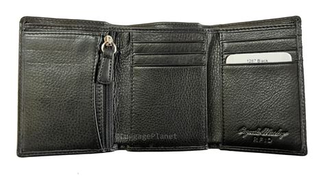 Osgoode Marley Cashmere Leather Rfid Mens Trifold Id Wallet W Coin