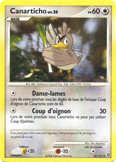 Canarticho 49 132 Diamant et Perle Merveilles Secrètes carte Pokemon