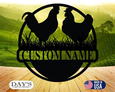 Metal Farm Sign Personalized Farm Metal Sign Rooster Metal Sign ...