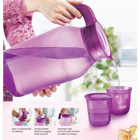 Tupperware Universal Jar Pitcher L Crystalline Short Glass Ml