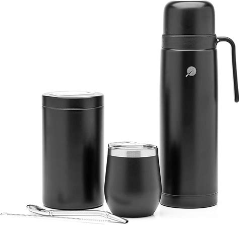 Balibetov Complete Yerba Mate Set Modern Mate Gourd Thermos Yerba