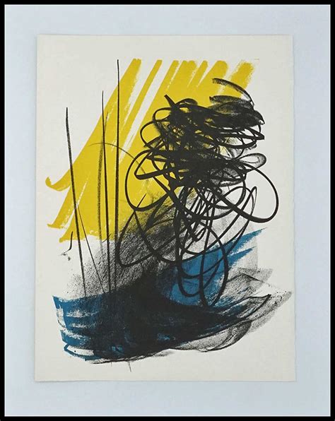 hans hartung original lithograph  arches paper homage  san lazzaro
