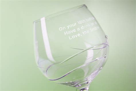 Personalised Gin Glasses Engraved Uk Engravers Guild