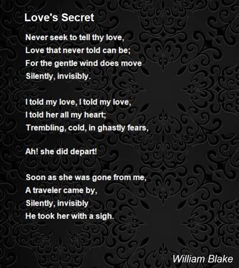 Loves Secret Poem By William Blake Poem Hunter A Touch Of Poetry