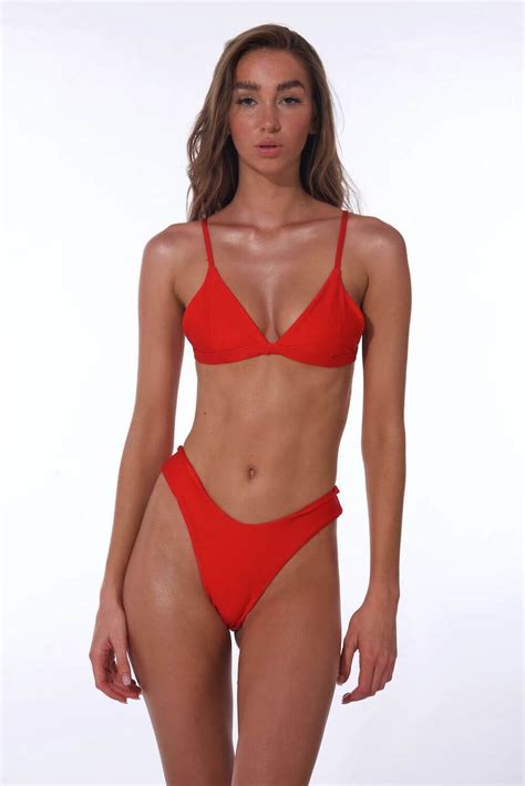 Luigi Set Bikini Τριγωνάκι Με Ενίσχυση Ψηλόμεσο Κόκκινο 2745105