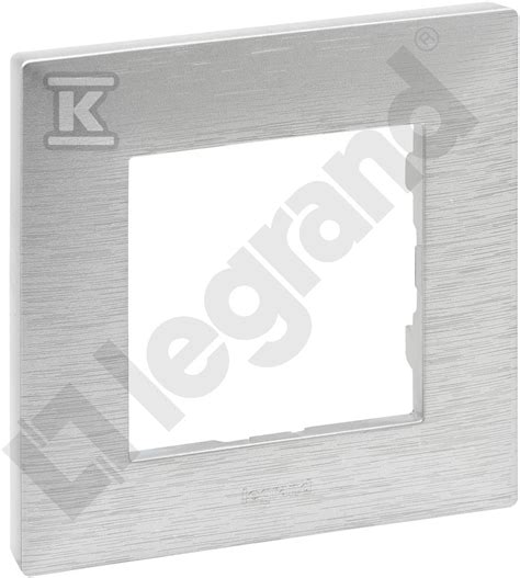 Ramka Pojedyncza 1x Kolor Aluminium Szczotkowane NILOE STEP 863891