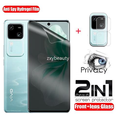 2in1 Curved Privacy Hydrogel Soft Front Film For Vivo V30 Pro 5g 2024