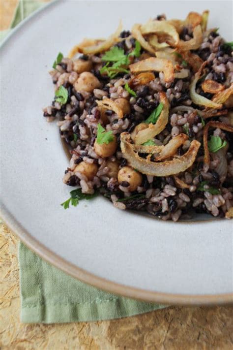 Arroz Cateto E Negro Gr O De Bico E Cebola Frita Santo Legume