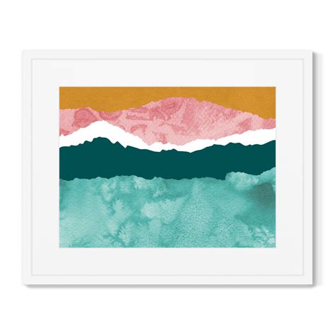 Набор из 2-х репродукций картин в раме Layered ocean, 2021г купить в ...