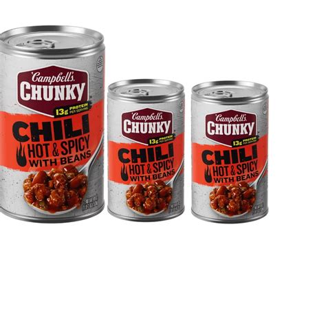 Campbell S Chunky Hot Spicy Beef Bean Firehouse Chili 19oz Pack