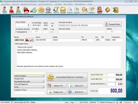 Programas FpqSystem Loja Virtual Software Ordem de Serviço para