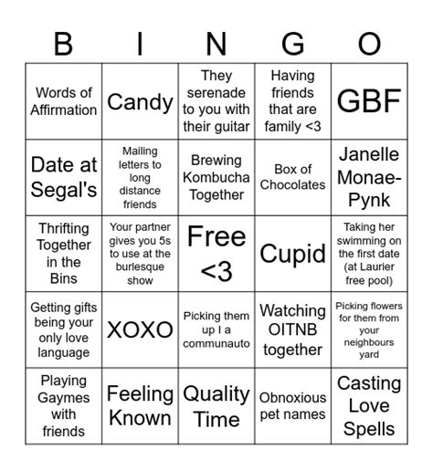 Galentine S Gay Bingo Card