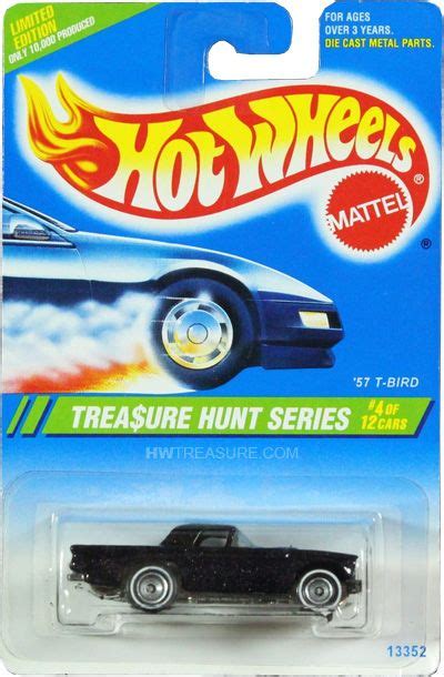 57 T Bird Hot Wheels 1995 Treasure Hunt HWtreasure Hot Wheels Toys Hot Wheels Treasure
