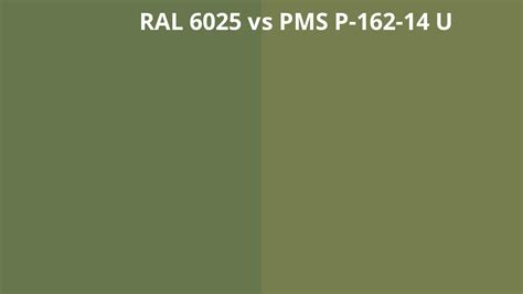 Ral 6025 Vs Pms P 162 14 U Ral Colour Chart Uk